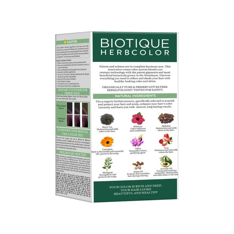 Biotique Herbcolor Hair Colour 3.16N Burgundy (50g + 110ml)