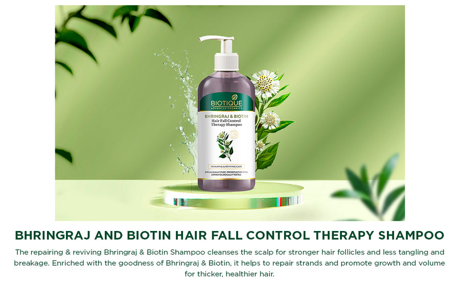 BIOTIQUE BHRINGRAJ & BIOTIN Hair Fall Control Therapy Shampoo 300ml