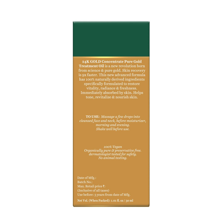 24K GOLD TREATMENT OIL Concentrate Pure Gold 30 ml