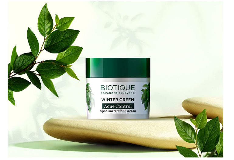 Biotique winter green acne control spot correction cream 15g A+ image