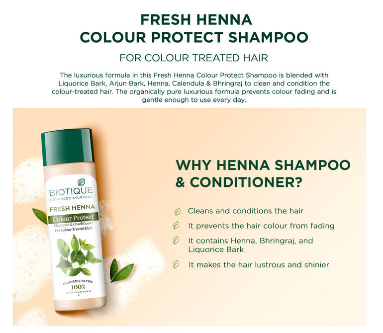 Fresh henna colour protect shampoo & conditioner A+ image