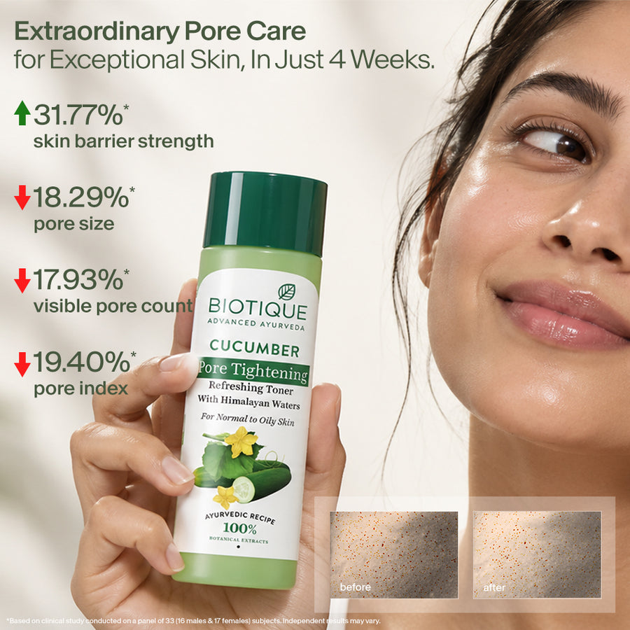 CUCUMBER Pore Tightening Refreshing Toner - 120ml (Pack of 2)