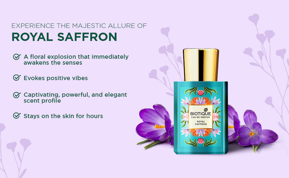 Biotique royal saffron eau de parfum 50ml A+ image
