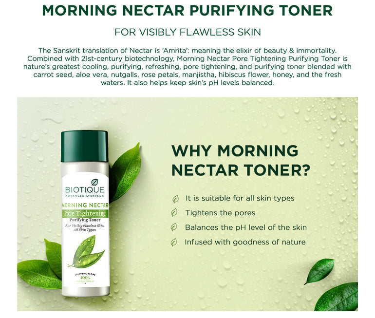 Morning nectar pore tightening purifying toner A+ image