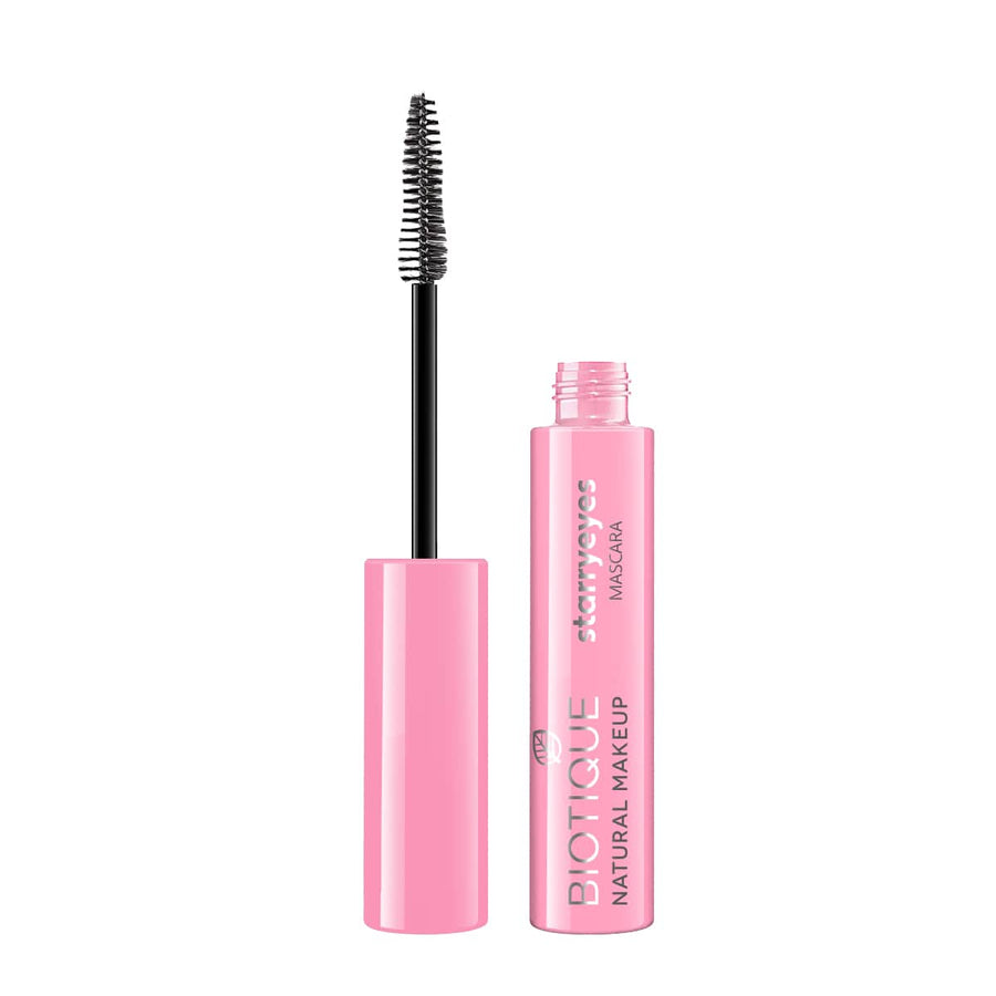 Biotique Natural Makeup Starryeyes Mascara, Ebony Black, 8ml