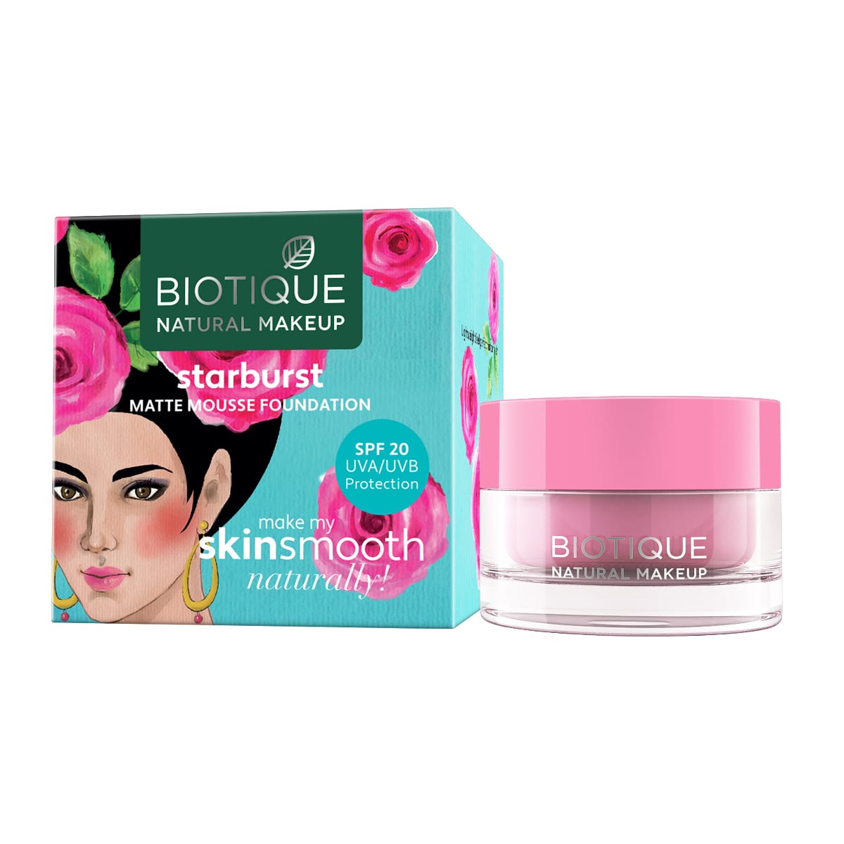 Biotique natural makeup starburst matte moussse foundation, caramel mocha, 15ml