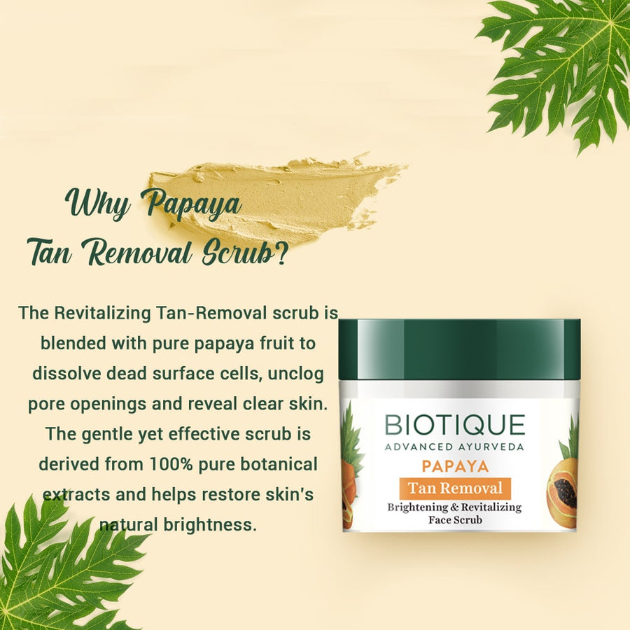 PAPAYA Tan Removal Brightening & Revitalizing Face Scrub - 235g