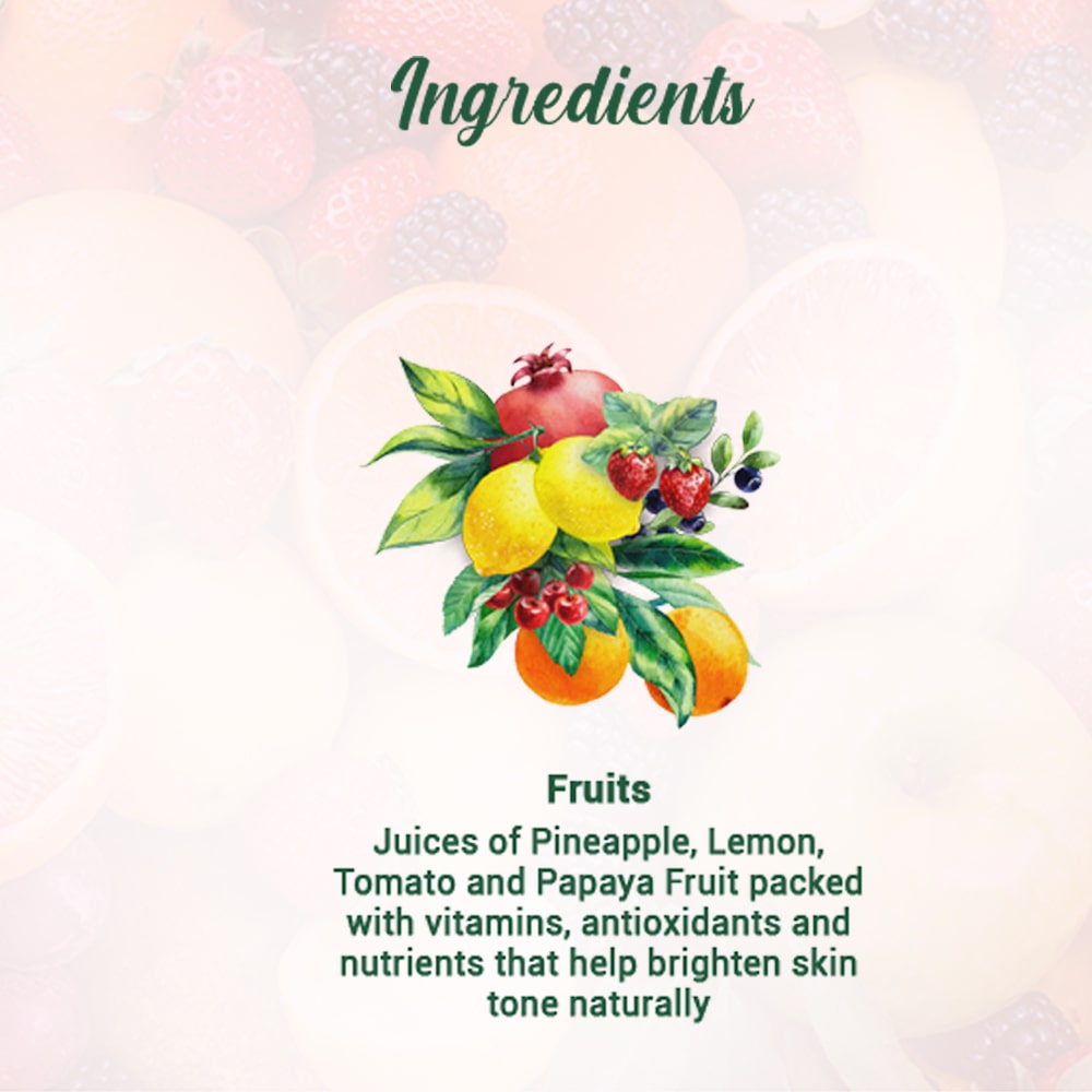 Fruit brightening depigmentation & tan removal face pack