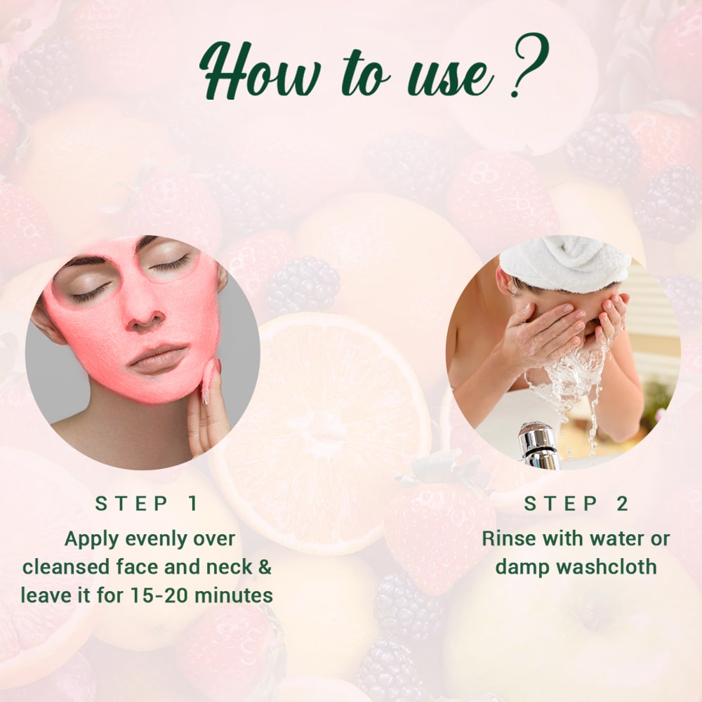 Fruit brightening depigmentation & tan removal face pack