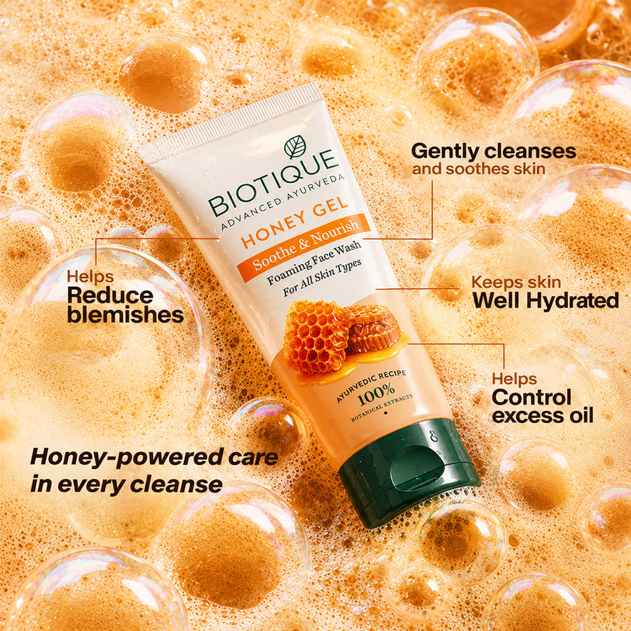 Honey Gel Soothe & Nourish Foaming Face Wash - 120ml