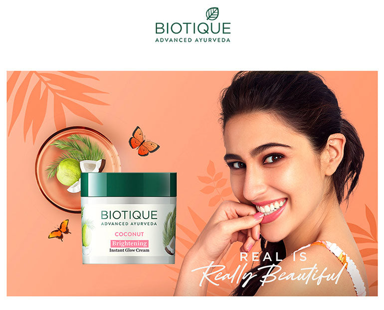 Coconut brightening instant glow cream A+ image