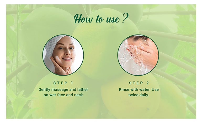 Papaya deep cleanse face wash A+ image