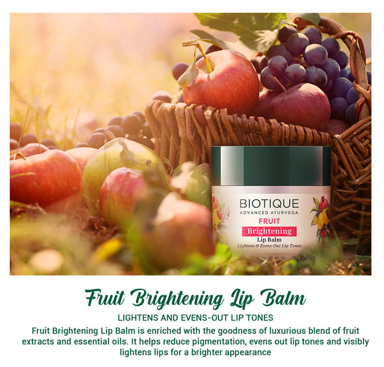 Biotique fruit brightening lip balm