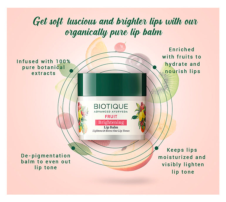 Biotique fruit brightening lip balm