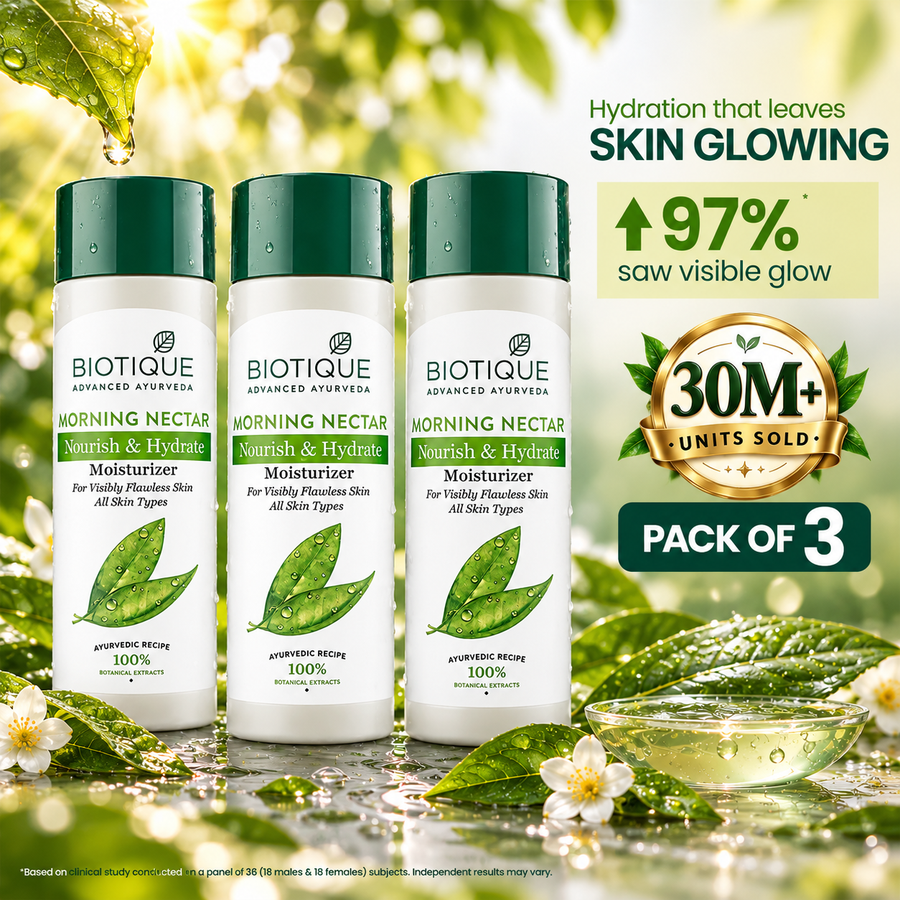 BIOTIQUE Bio Morning Nectar Nourishing Lotion 570ml (190ml x 3)