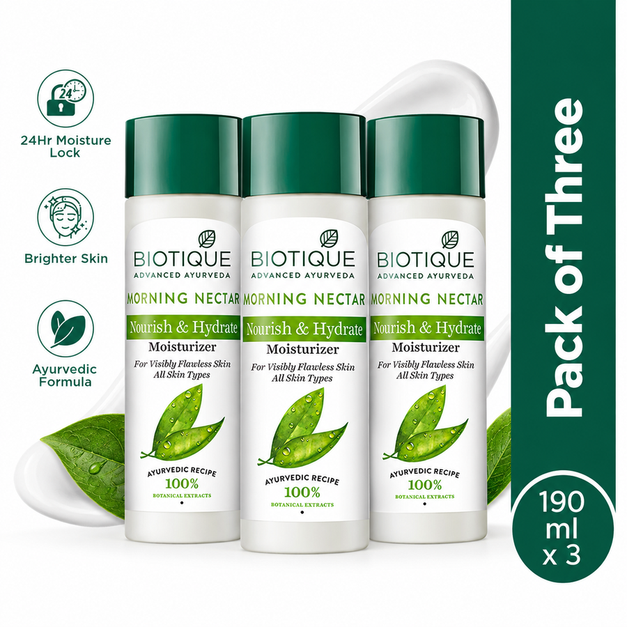 BIOTIQUE Bio Morning Nectar Nourishing Lotion 570ml (190ml x 3)