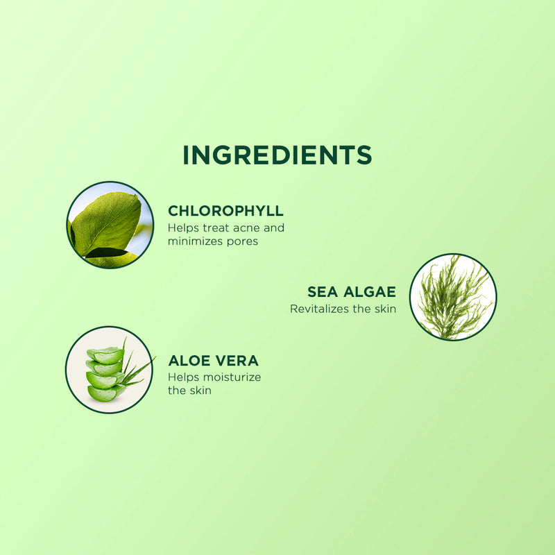 Chlorophyll Pimple control oil free anti-acne gel 50g ingredient