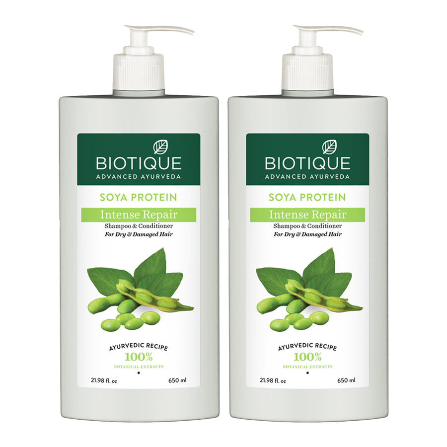 Biotique Soya Protein Fresh Nourishing Shampoo 650ml (Pack of 2)