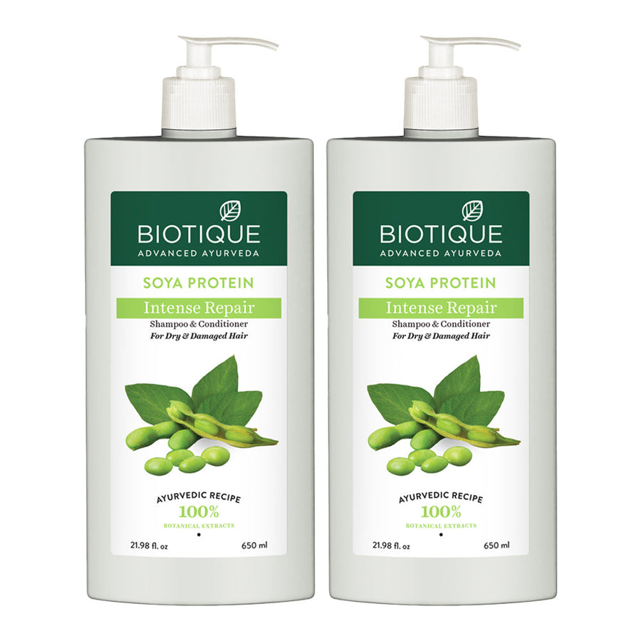 Soya Protein Intense Repair Shampoo & Conditioner - 650ml (Pack of 2)