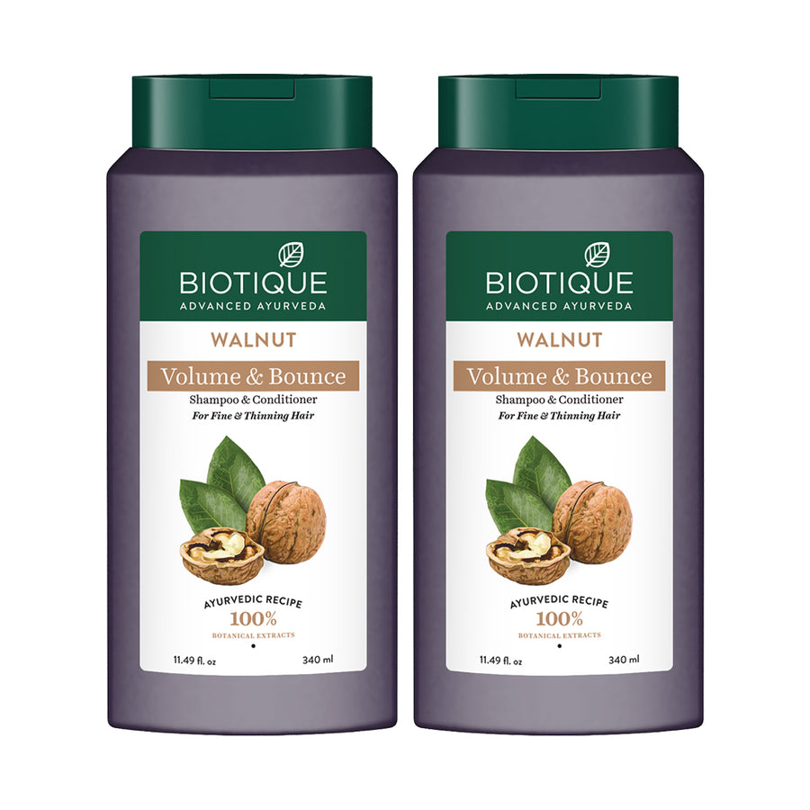 Walnut Volume & Bounce Shampoo and Conditioner 120ml