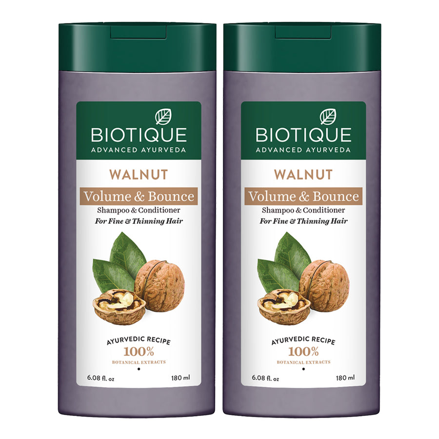 Walnut Volume & Bounce Shampoo and Conditioner 120ml