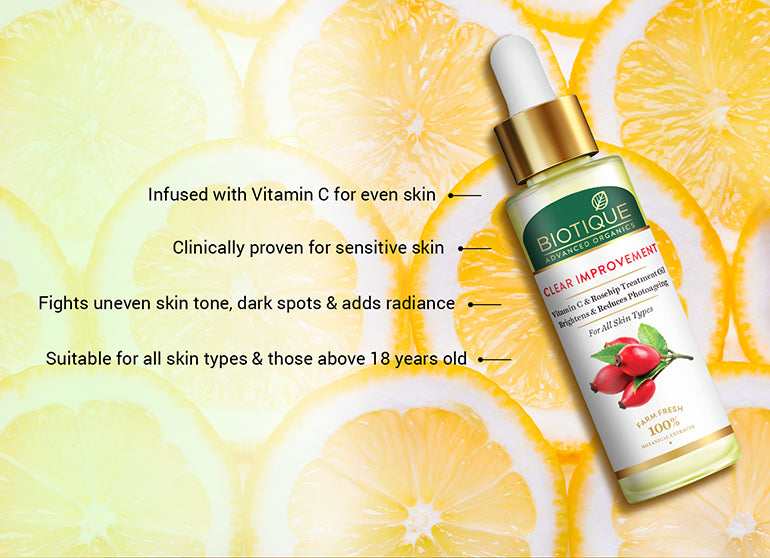 Clear improvement vitamin c & rosehip & treatment oil brightness & reduce photo aging 30ml A+ image