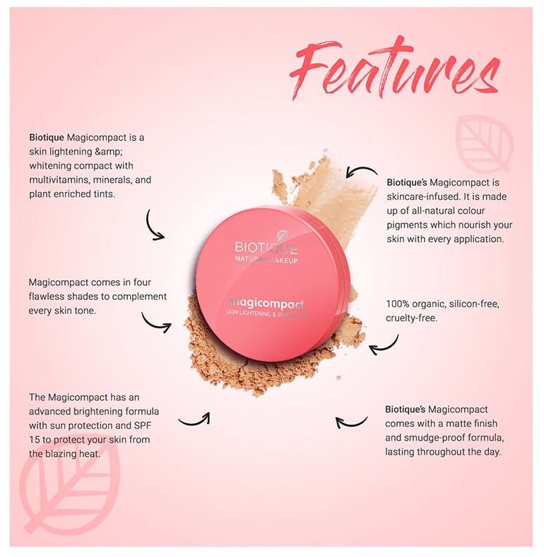 Biotique natural makeup magicompact, clay, 8g A+ image