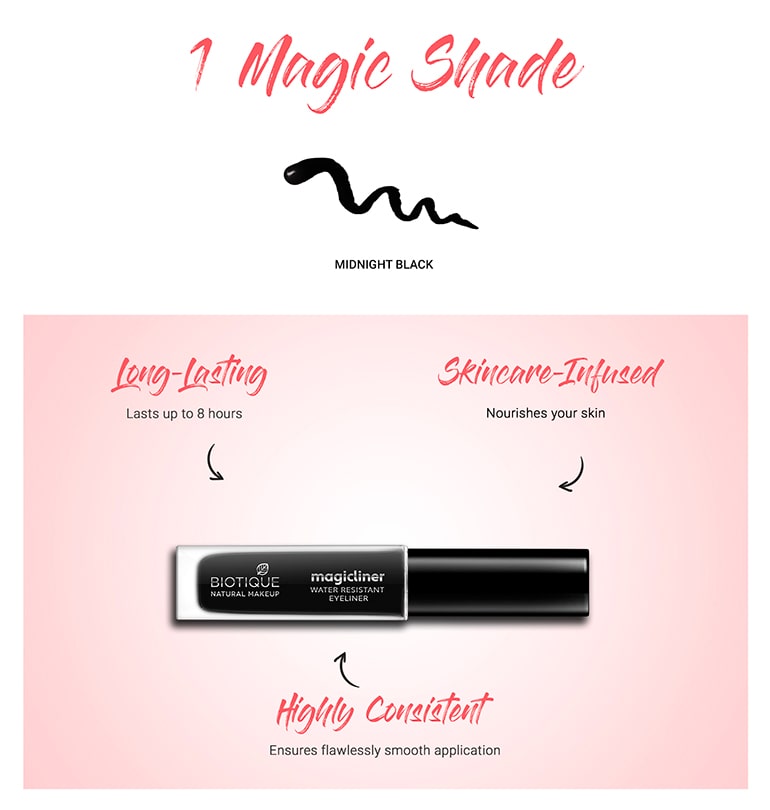 Biotique natural makeup magicliner, midnight black, 9ml A+ image