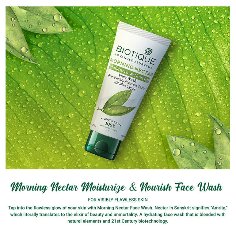 Morning nectar moisturize & nourish face wash A+ image