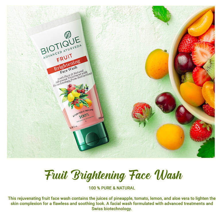 Fruit brightening face wash A+ image
