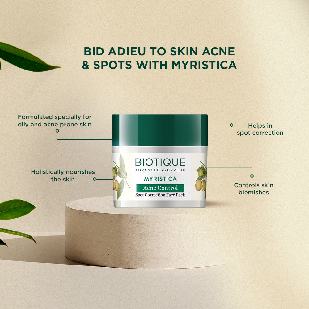 Myristica acne control spot correction face pack 20gm A+ image