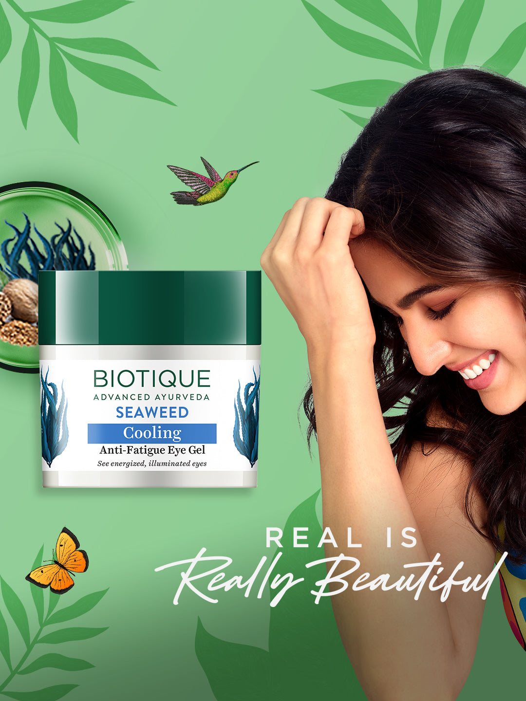 Seaweed cooling anti-fatigue eye gel