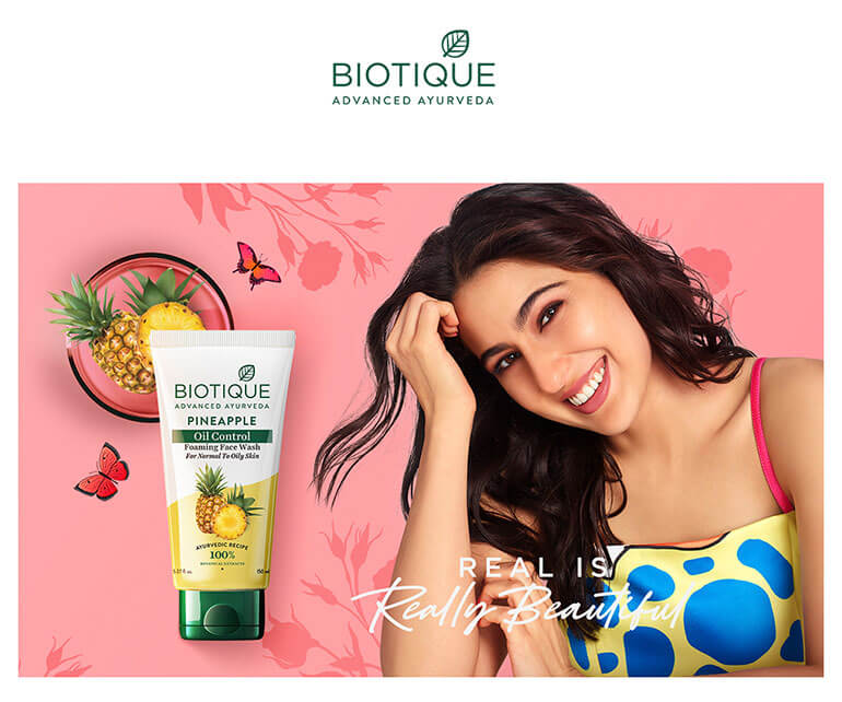 Pineapple oil control foaming face wash A+ image