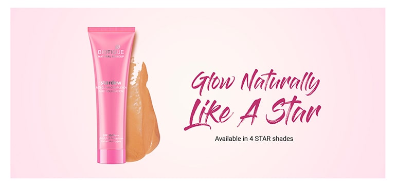 Biotique natural makeup stardew insta glow foundation, biscuit, 30ml A+ image