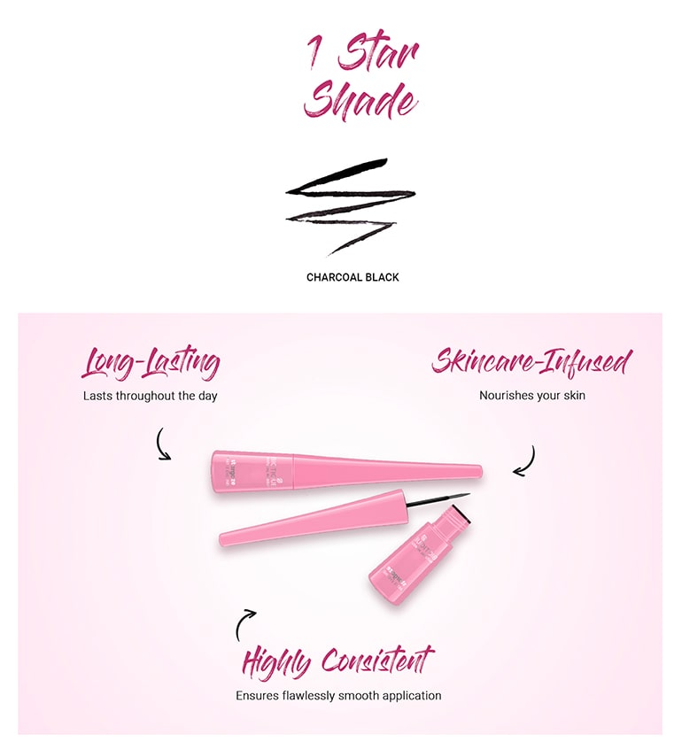 Biotique natural makeup stargaze matte eye liner, charcoal black, 3ml A+ image