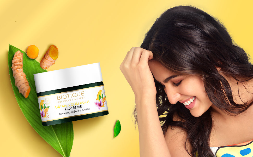 Biotique ubtan & collagen face mask 50g A+ image