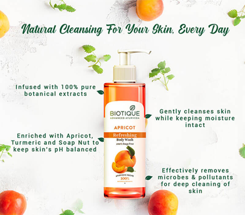 Apricot refreshing body wash A+ image