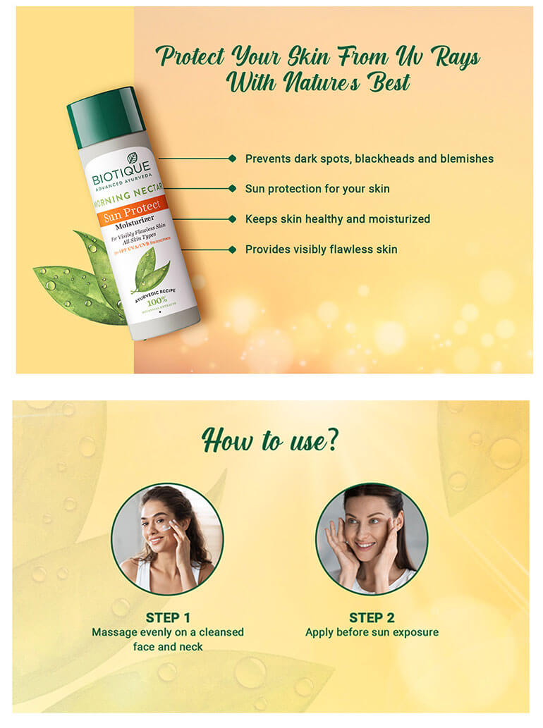 Morning nectar sun protect moisturizer (30+ spf) 120ml