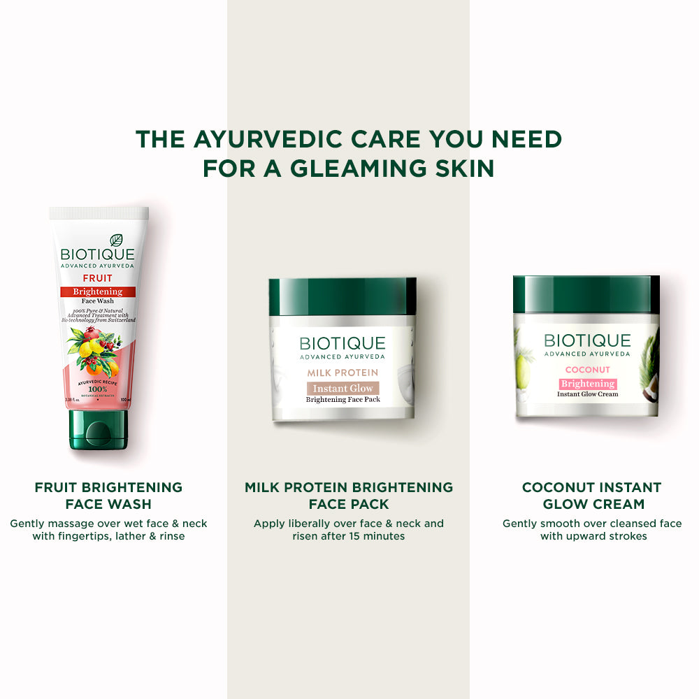 Milk protein instant glow brightening face pack A+ image