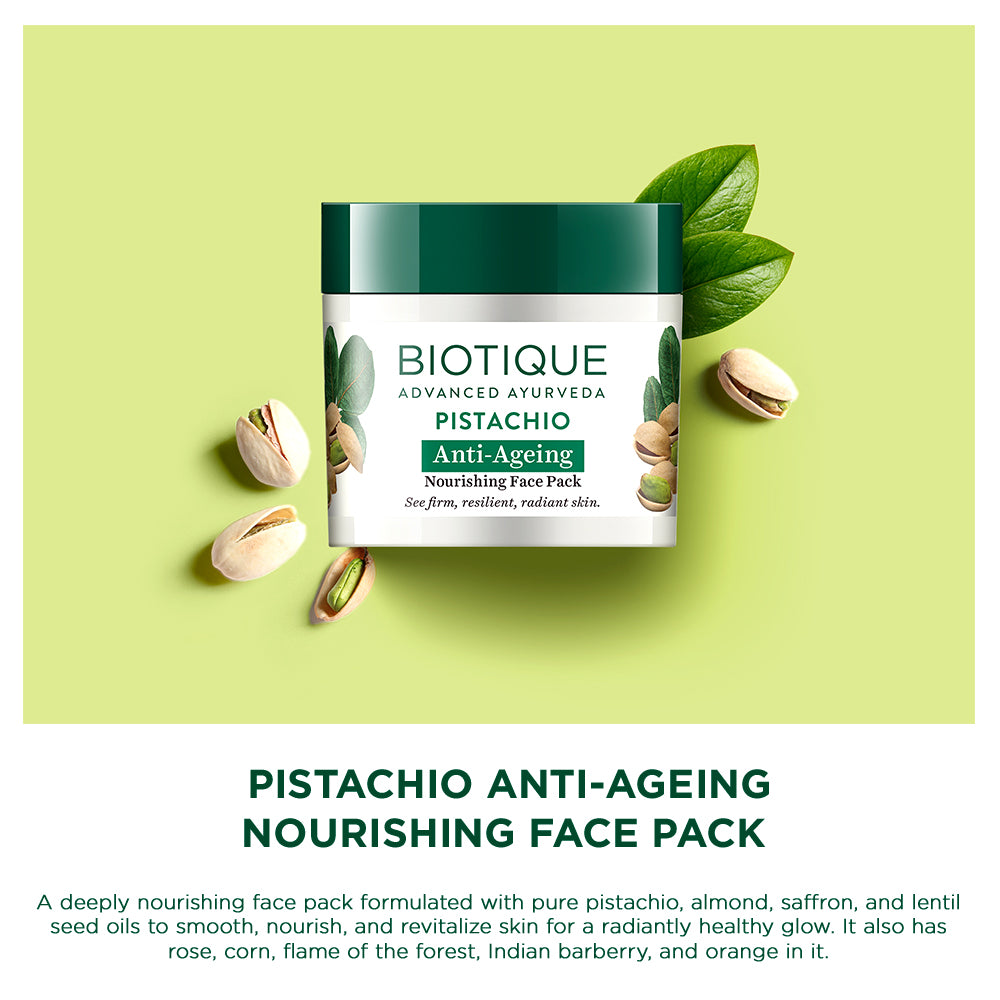 Pistachio anti ageing nourishing face pack A+ image
