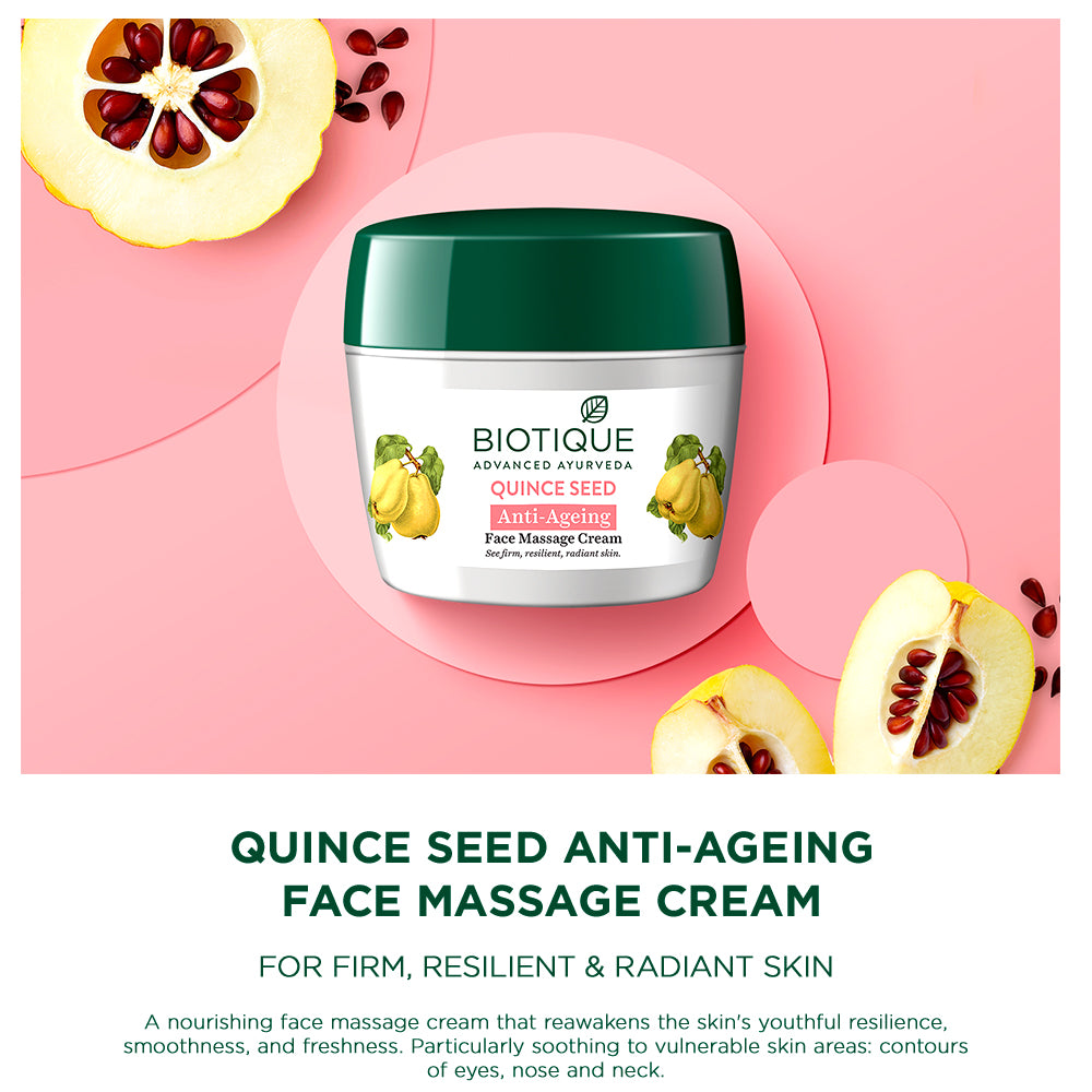 Quince seed anti-ageing face massage cream A+ image