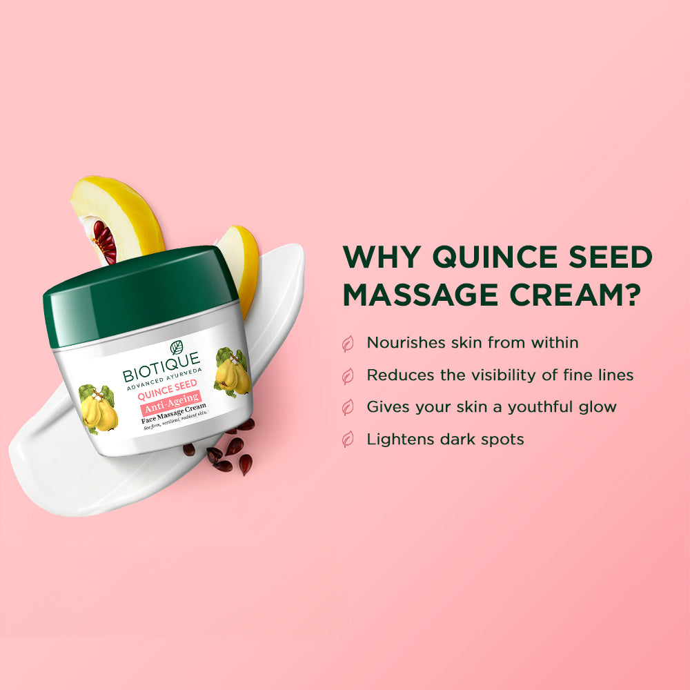 Quince seed anti-ageing face massage cream A+ image