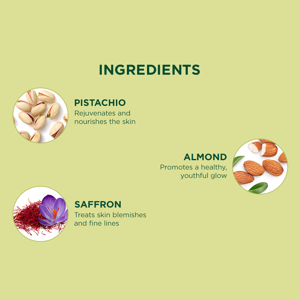 Pistachio anti ageing nourishing face pack A+ image