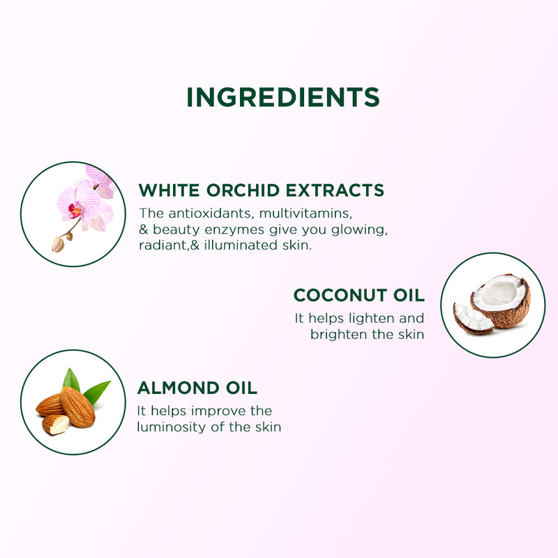 WHITE ORCHID Brightening Body Lotion For Extra Brightening & Radiance 180ml ingredient