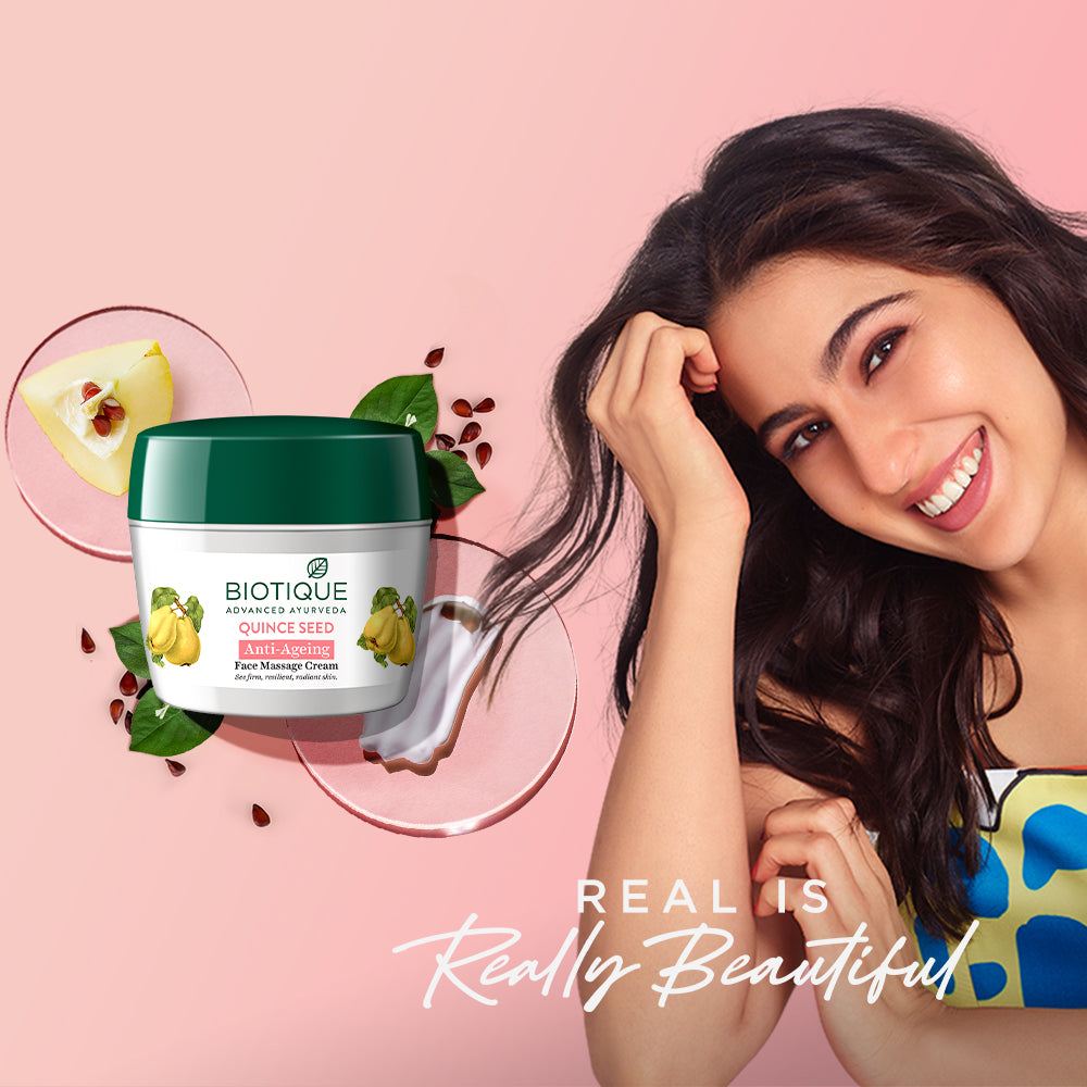 Quince seed anti-ageing face massage cream A+ image