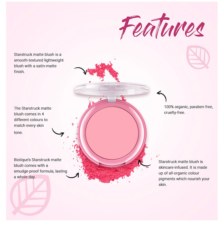 Biotique natural makeup starstruck matte blush A+ image