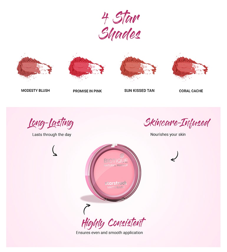 Biotique natural makeup starstruck matte blush A+ image