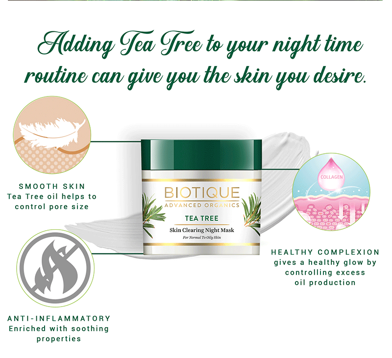 Tea tree skin clearing night mask 50gm A+ image