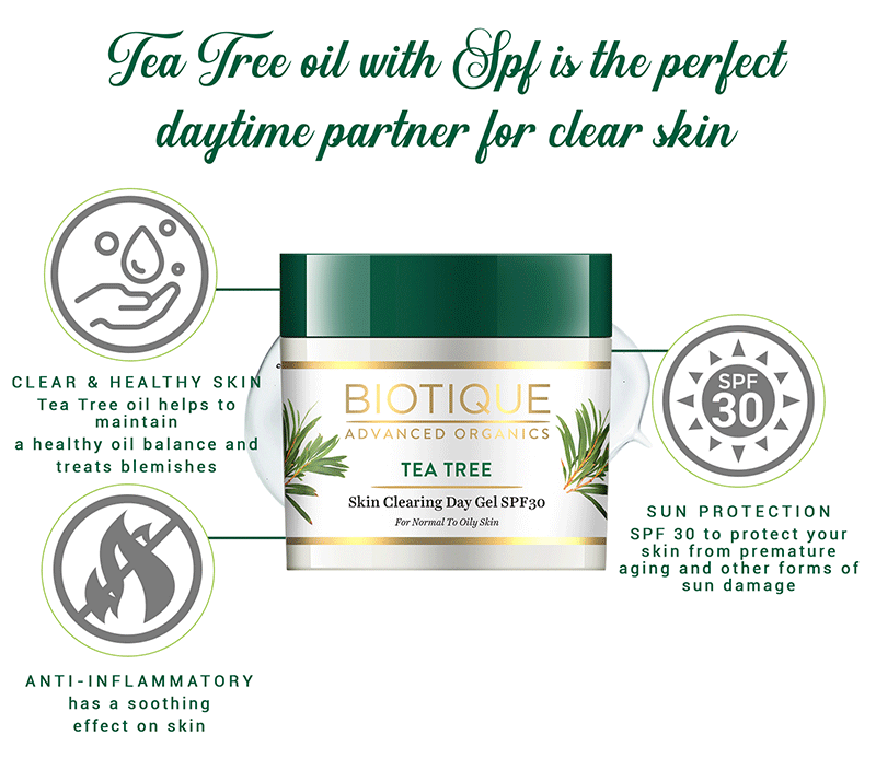 Tea tree skin clearing day gel spf 30 50gm A+ image