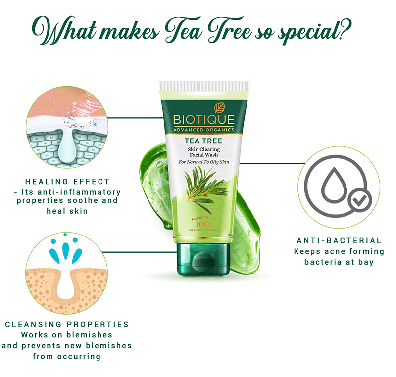 Tea tree skin clearing facial wash 150ml A+ image